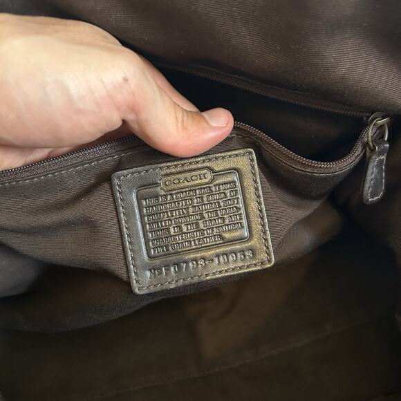 Vintage Y2K Coach Chelsea Satchel Brown Pebbled Leather Purse Shoulder Bag - Picture 3 of 8